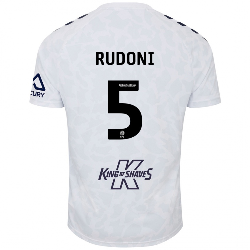 Kinderen Jack Rudoni #5 Wit Uitshirt Uittenue 2024/25 T-Shirt België