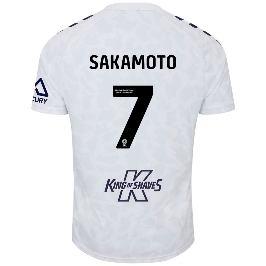 Kinderen Tatsuhiro Sakamoto #7 Wit Uitshirt Uittenue 2024/25 T-Shirt België