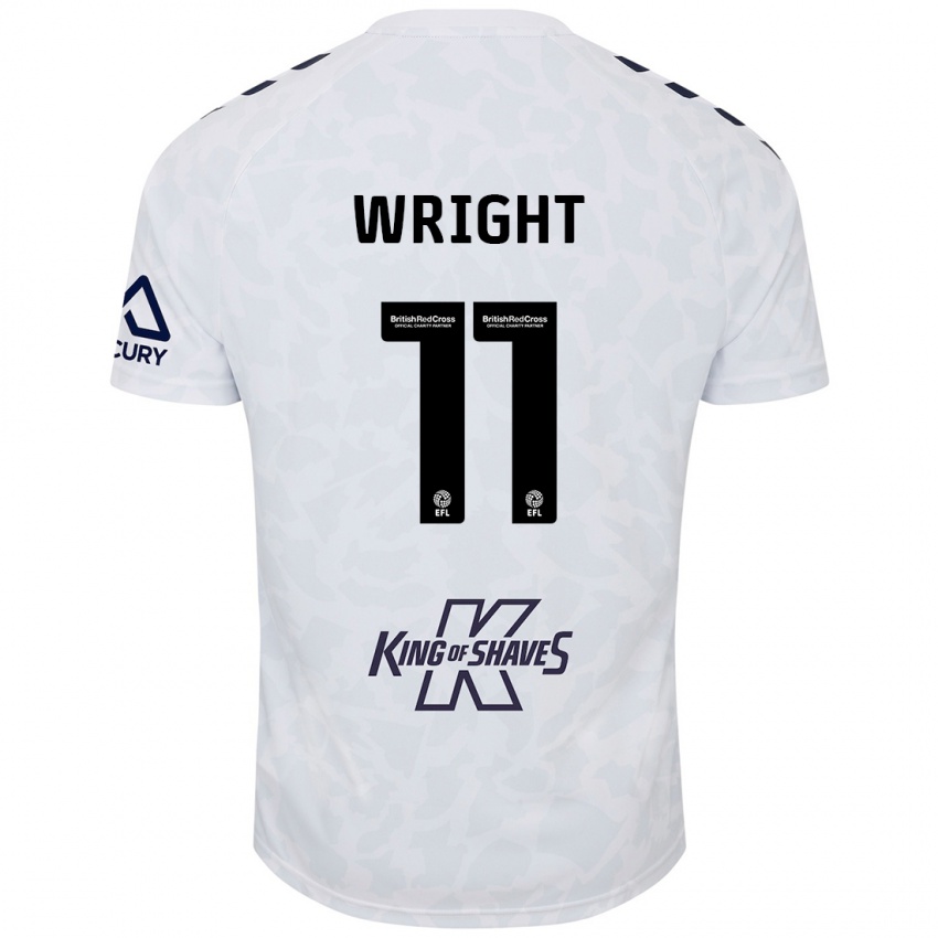 Enfant Maillot Haji Wright #11 Blanc Tenues Extérieur 2024/25 T-Shirt Belgique