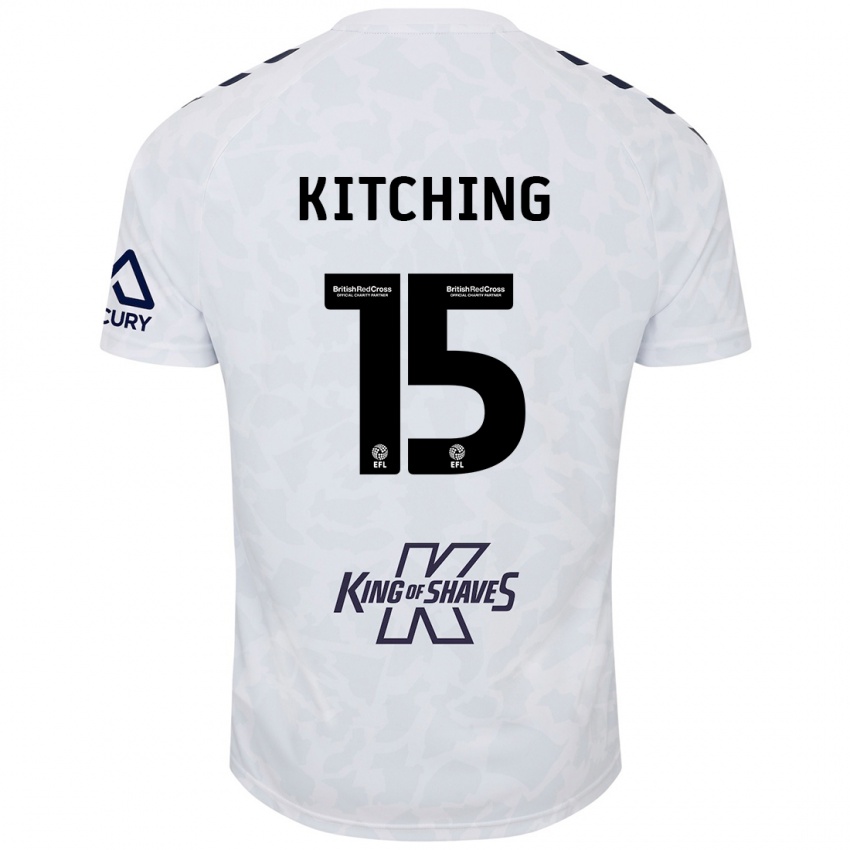 Kinderen Liam Kitching #15 Wit Uitshirt Uittenue 2024/25 T-Shirt België