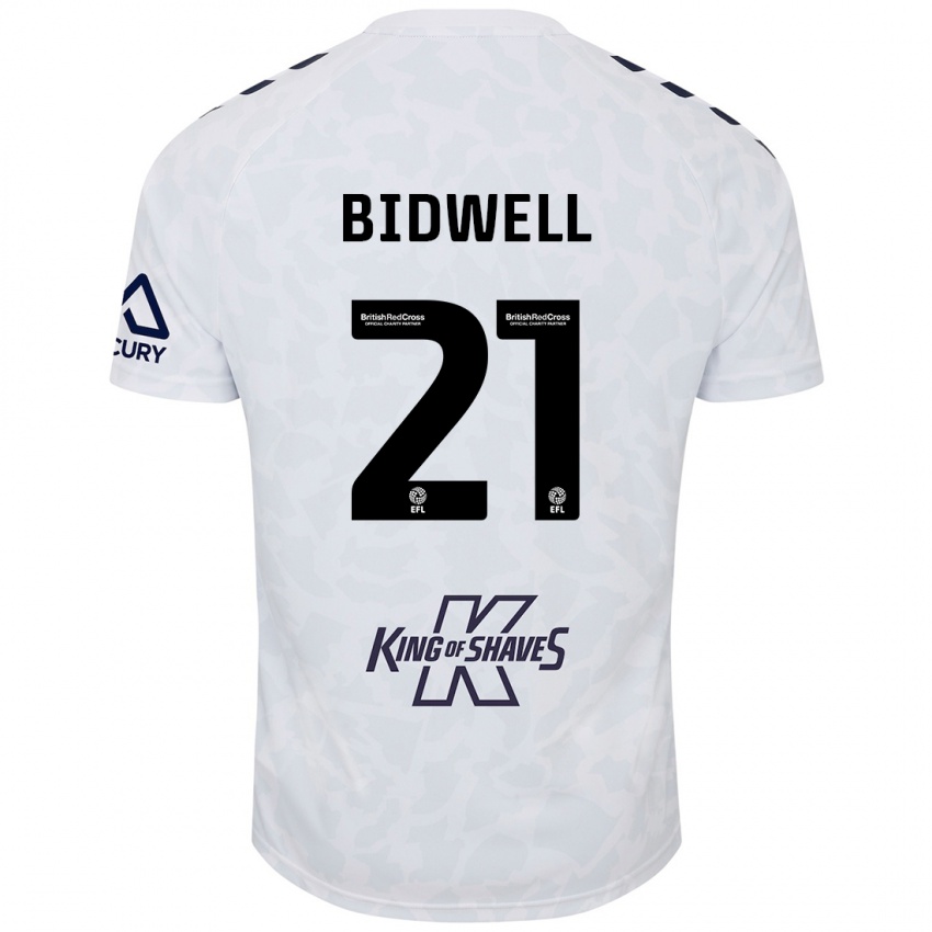 Kinderen Jake Bidwell #21 Wit Uitshirt Uittenue 2024/25 T-Shirt België