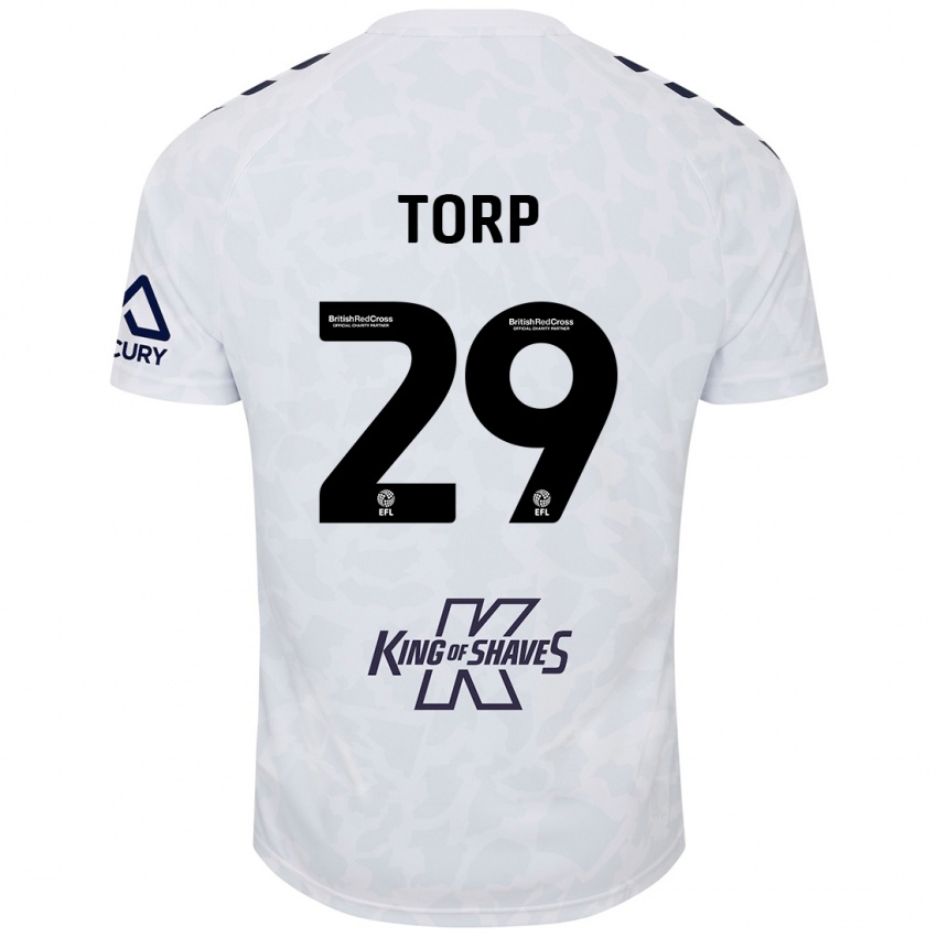 Kinderen Victor Torp #29 Wit Uitshirt Uittenue 2024/25 T-Shirt België