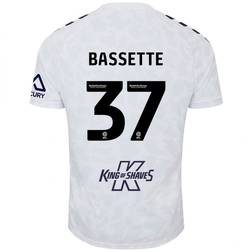 Kinderen Norman Bassette #37 Wit Uitshirt Uittenue 2024/25 T-Shirt België