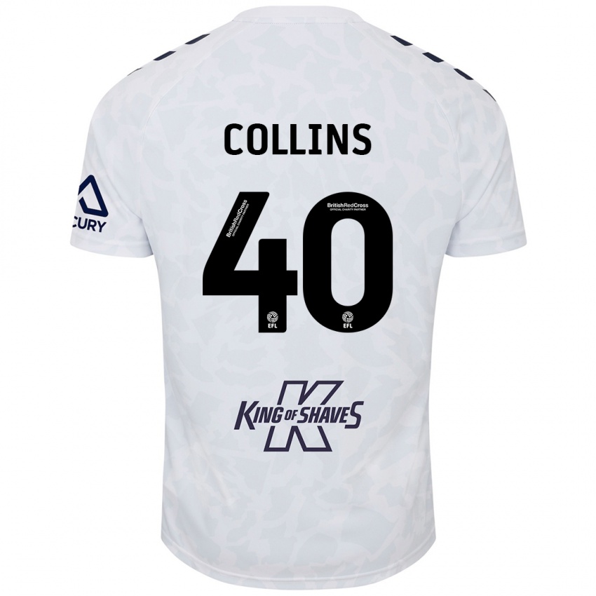 Kinderen Brad Collins #40 Wit Uitshirt Uittenue 2024/25 T-Shirt België