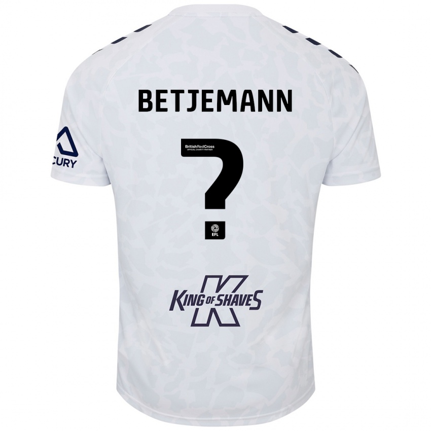 Kinderen Elliot Betjemann #0 Wit Uitshirt Uittenue 2024/25 T-Shirt België