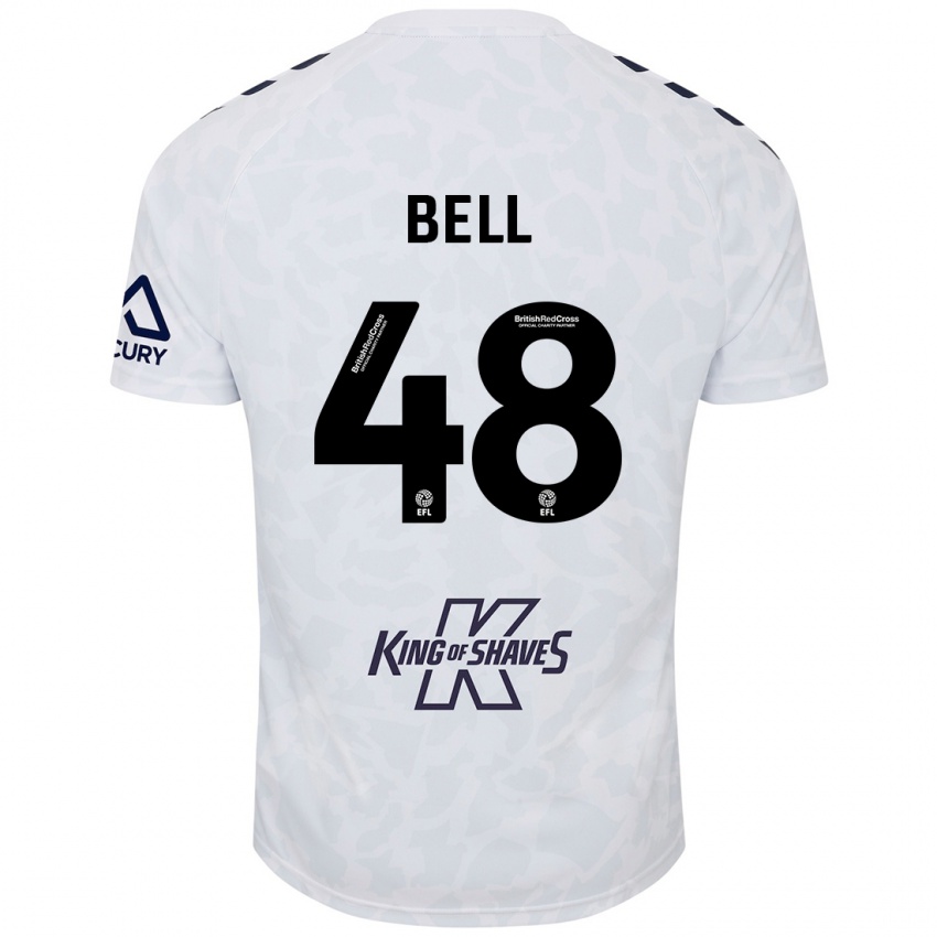 Kinderen Luke Bell #48 Wit Uitshirt Uittenue 2024/25 T-Shirt België