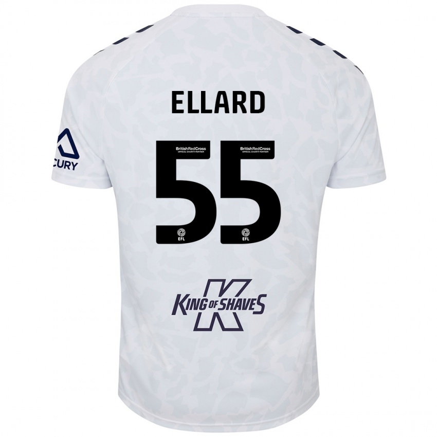 Kinderen Aston Ellard #55 Wit Uitshirt Uittenue 2024/25 T-Shirt België