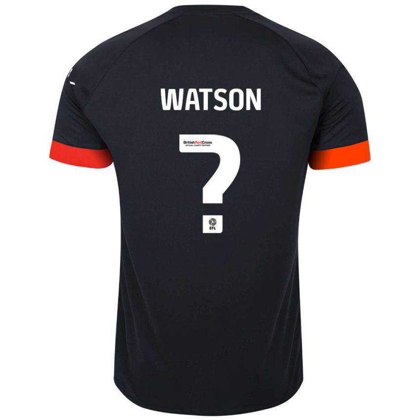 Enfant Maillot Louie Watson #0 Noir Orange Tenues Extérieur 2024/25 T-Shirt Belgique