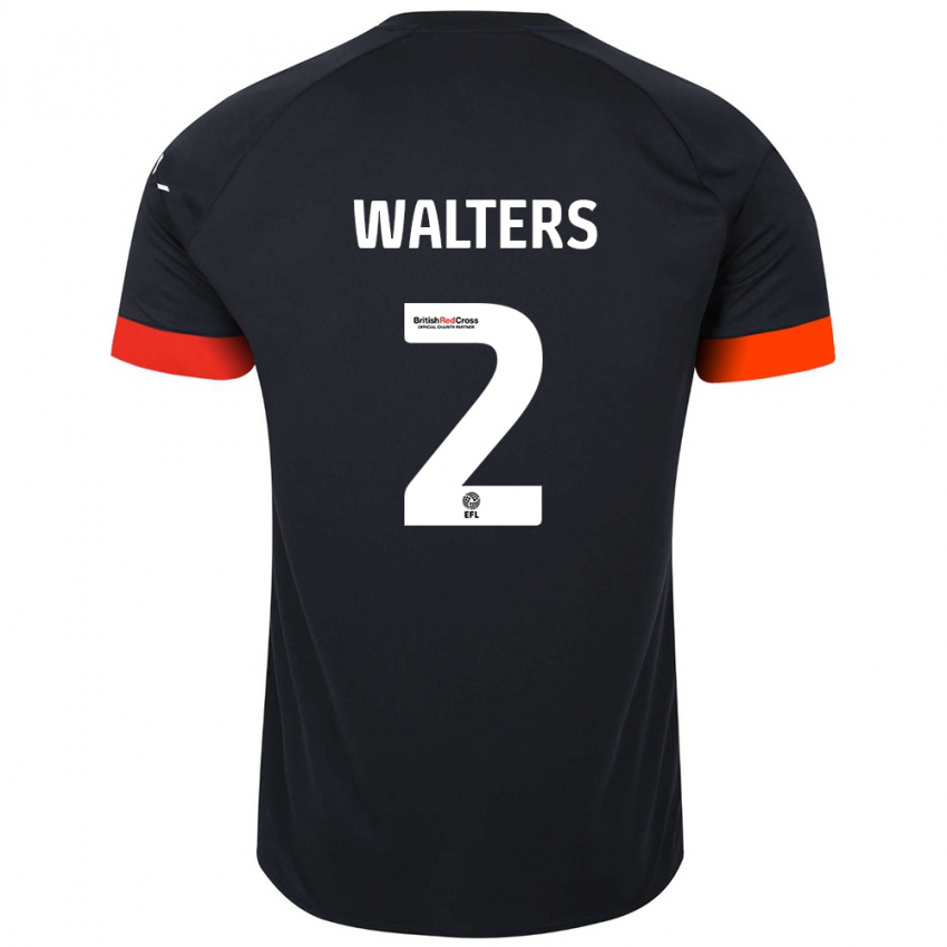 Kinderen Reuell Walters #2 Zwart Oranje Uitshirt Uittenue 2024/25 T-Shirt België