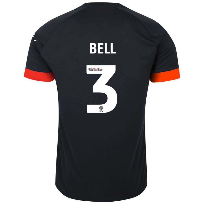 Enfant Maillot Amari'i Bell #3 Noir Orange Tenues Extérieur 2024/25 T-Shirt Belgique