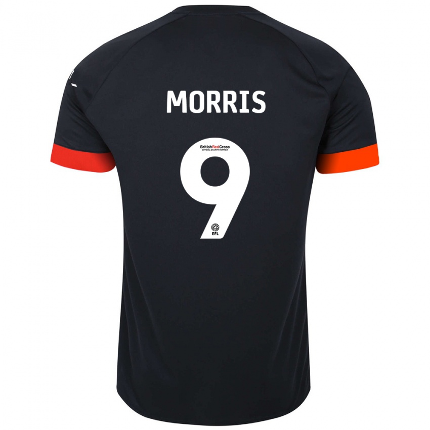 Kinderen Carlton Morris #9 Zwart Oranje Uitshirt Uittenue 2024/25 T-Shirt België