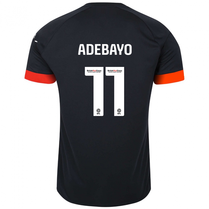 Kinder Elijah Adebayo #11 Schwarz Orange Auswärtstrikot Trikot 2024/25 T-Shirt Belgien