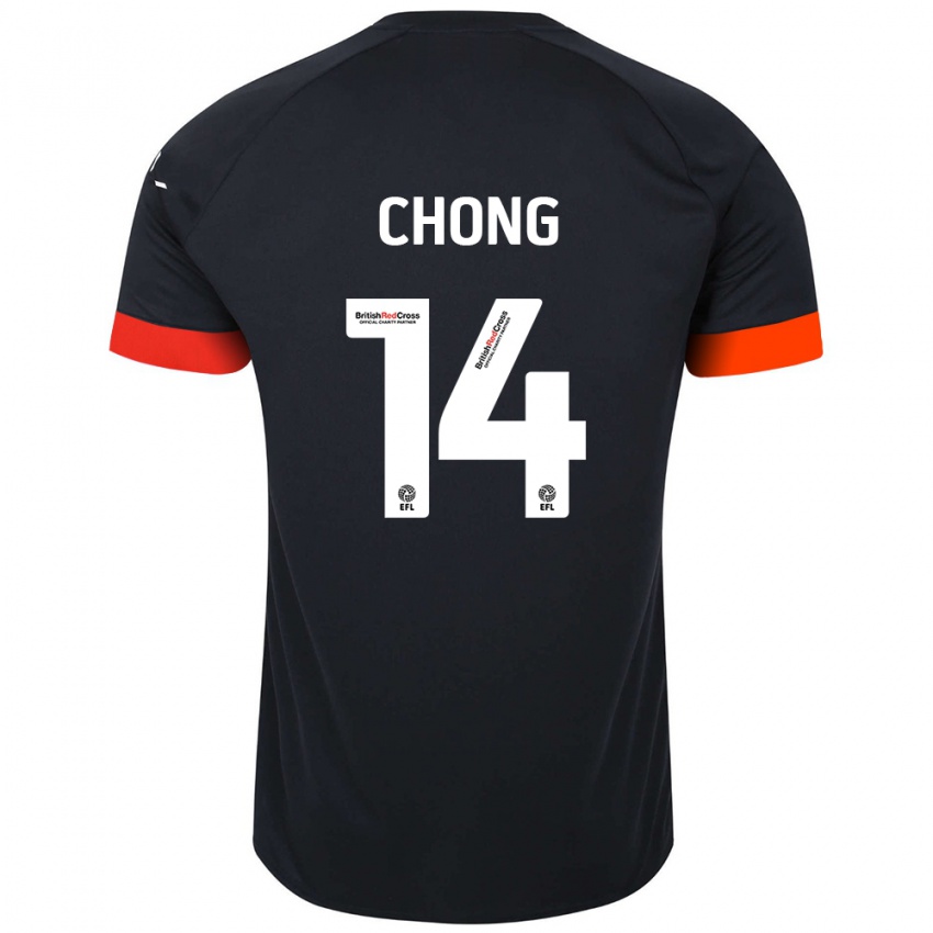 Kinderen Tahith Chong #14 Zwart Oranje Uitshirt Uittenue 2024/25 T-Shirt België