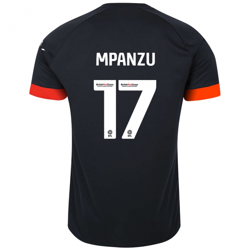 Kinderen Pelly Ruddock Mpanzu #17 Zwart Oranje Uitshirt Uittenue 2024/25 T-Shirt België