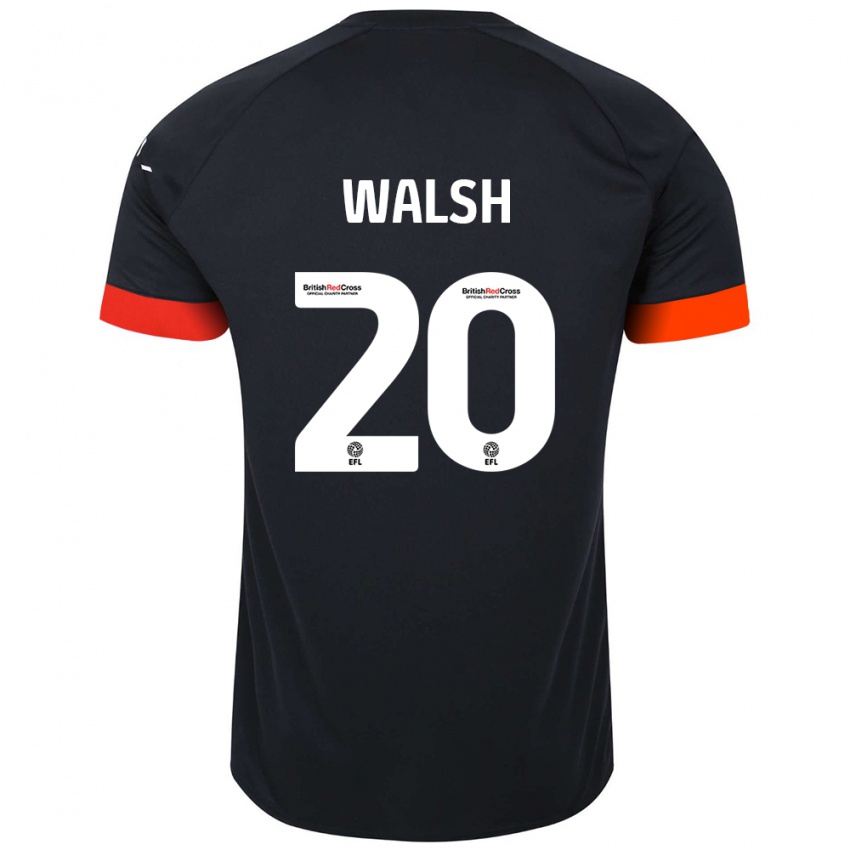 Kinderen Liam Walsh #20 Zwart Oranje Uitshirt Uittenue 2024/25 T-Shirt België