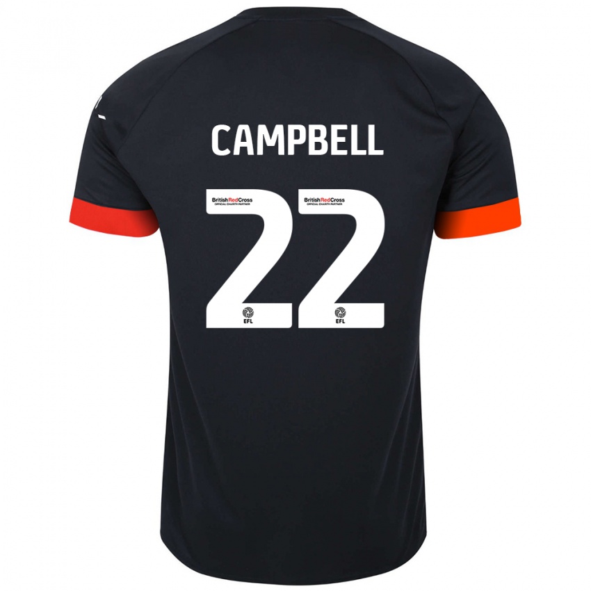 Enfant Maillot Allan Campbell #22 Noir Orange Tenues Extérieur 2024/25 T-Shirt Belgique