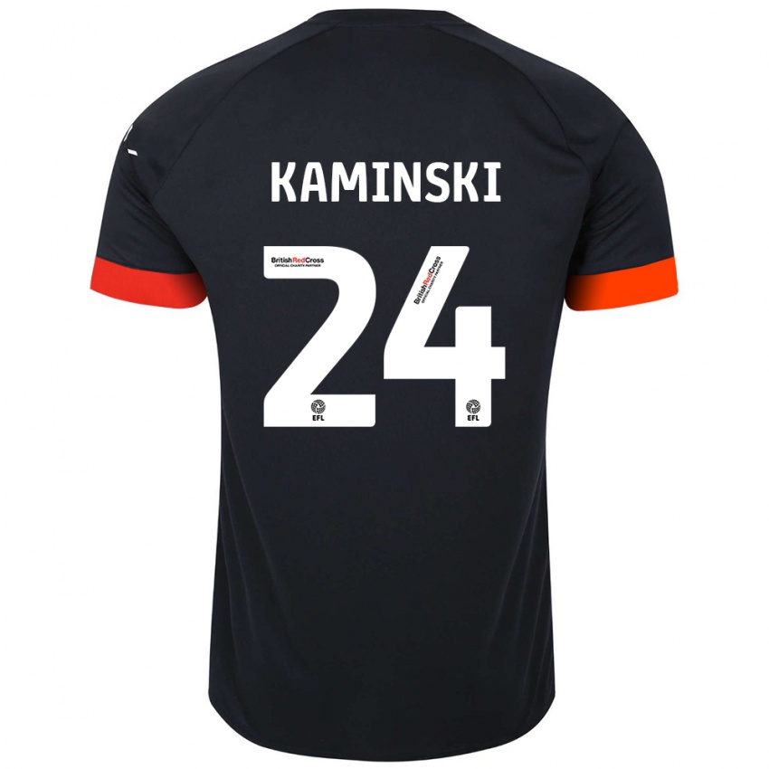 Kinderen Thomas Kaminski #24 Zwart Oranje Uitshirt Uittenue 2024/25 T-Shirt België