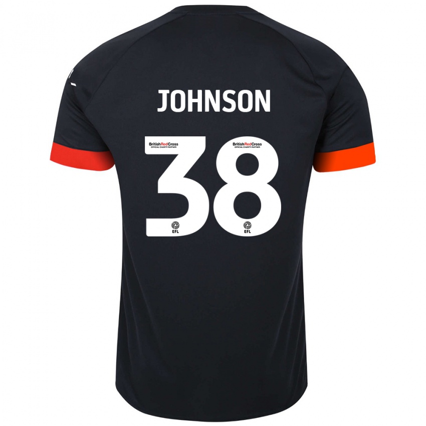 Kinderen Joe Johnson #38 Zwart Oranje Uitshirt Uittenue 2024/25 T-Shirt België