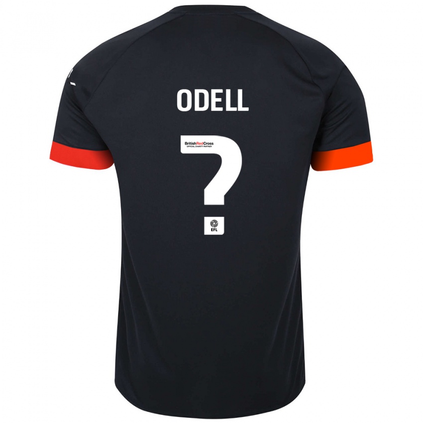 Enfant Maillot Josh Odell #0 Noir Orange Tenues Extérieur 2024/25 T-Shirt Belgique