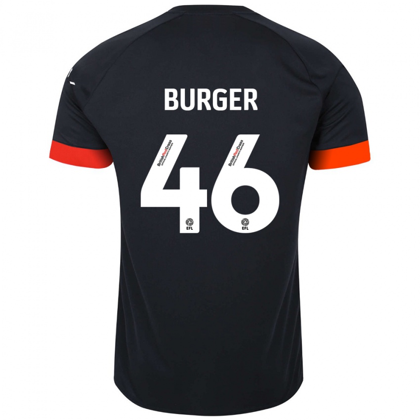 Enfant Maillot Jake Burger #46 Noir Orange Tenues Extérieur 2024/25 T-Shirt Belgique