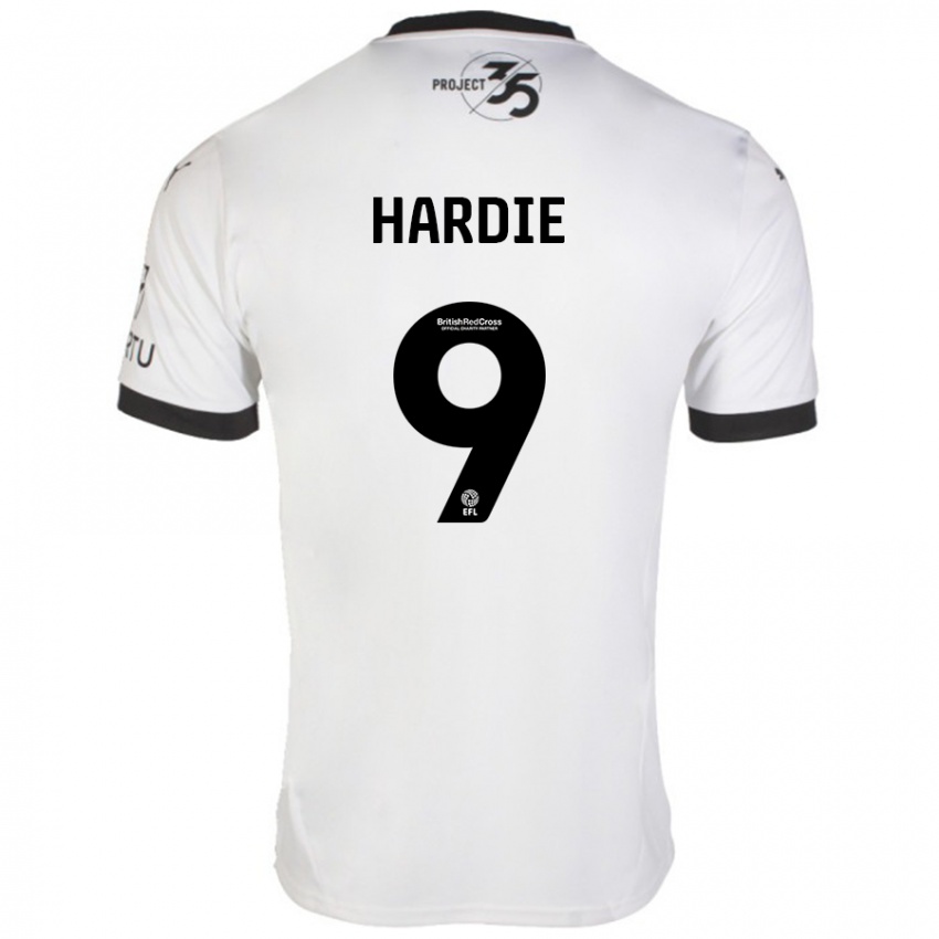 Kinderen Ryan Hardie #9 Wit Zwart Uitshirt Uittenue 2024/25 T-Shirt België