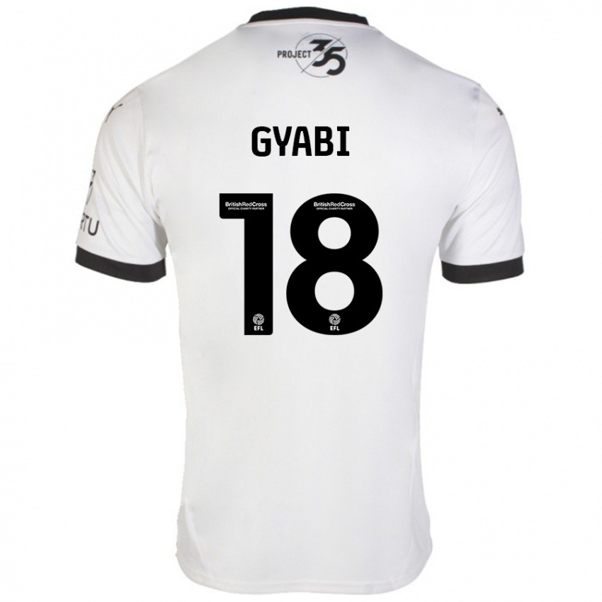 Kinderen Darko Gyabi #18 Wit Zwart Uitshirt Uittenue 2024/25 T-Shirt België