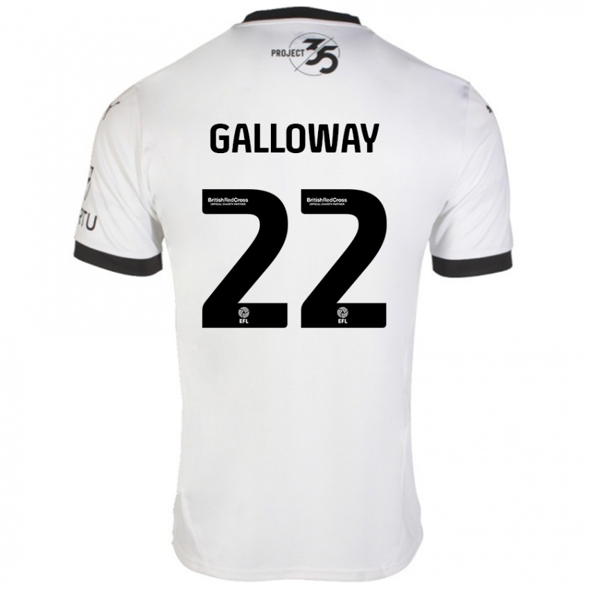 Kinderen Brendan Galloway #22 Wit Zwart Uitshirt Uittenue 2024/25 T-Shirt België