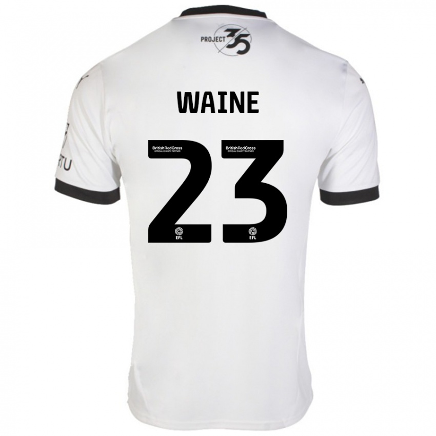 Kinderen Ben Waine #23 Wit Zwart Uitshirt Uittenue 2024/25 T-Shirt België