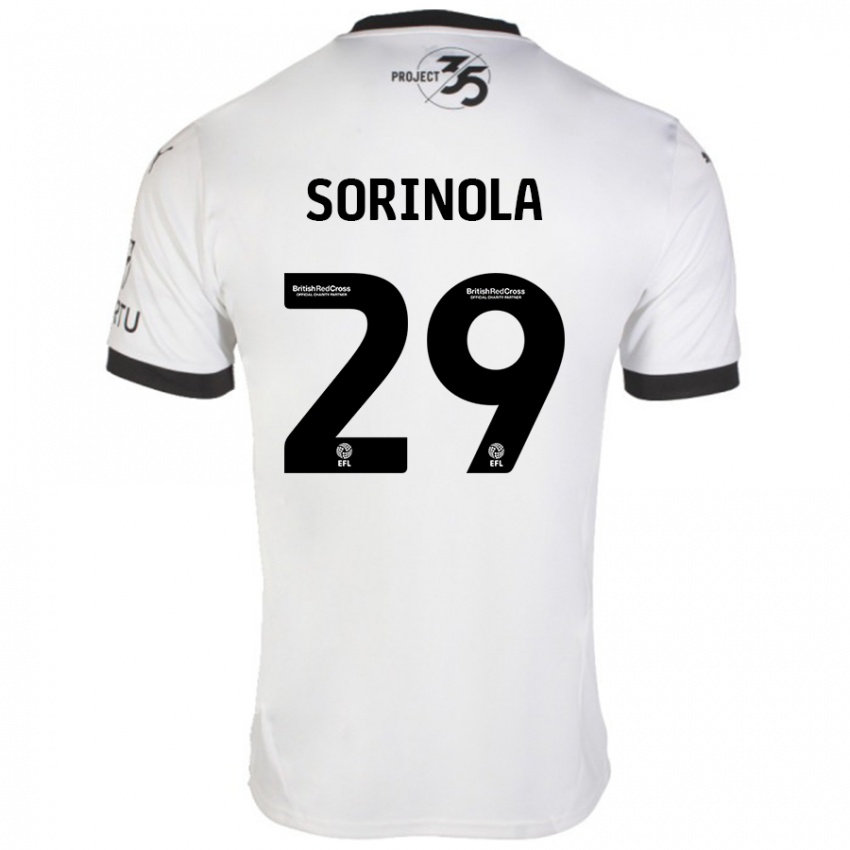 Kinderen Matthew Sorinola #29 Wit Zwart Uitshirt Uittenue 2024/25 T-Shirt België