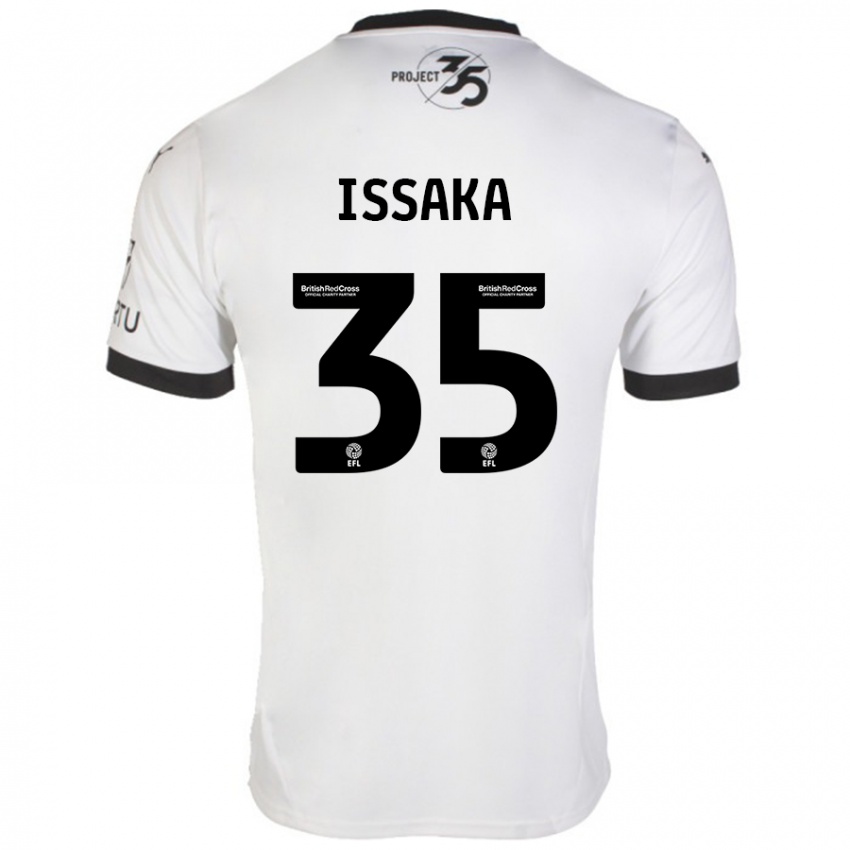 Kinderen Freddie Issaka #35 Wit Zwart Uitshirt Uittenue 2024/25 T-Shirt België