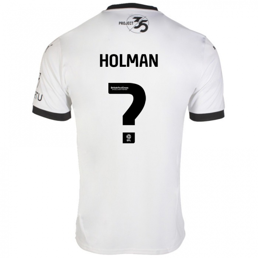 Kinderen Daniel Holman #0 Wit Zwart Uitshirt Uittenue 2024/25 T-Shirt België