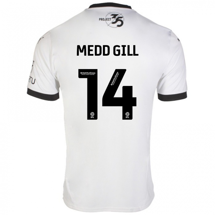 Kinderen Tamsin Medd-Gill #14 Wit Zwart Uitshirt Uittenue 2024/25 T-Shirt België