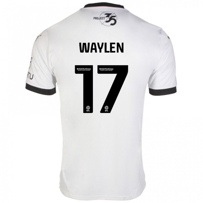 Kinderen Libby Waylen #17 Wit Zwart Uitshirt Uittenue 2024/25 T-Shirt België