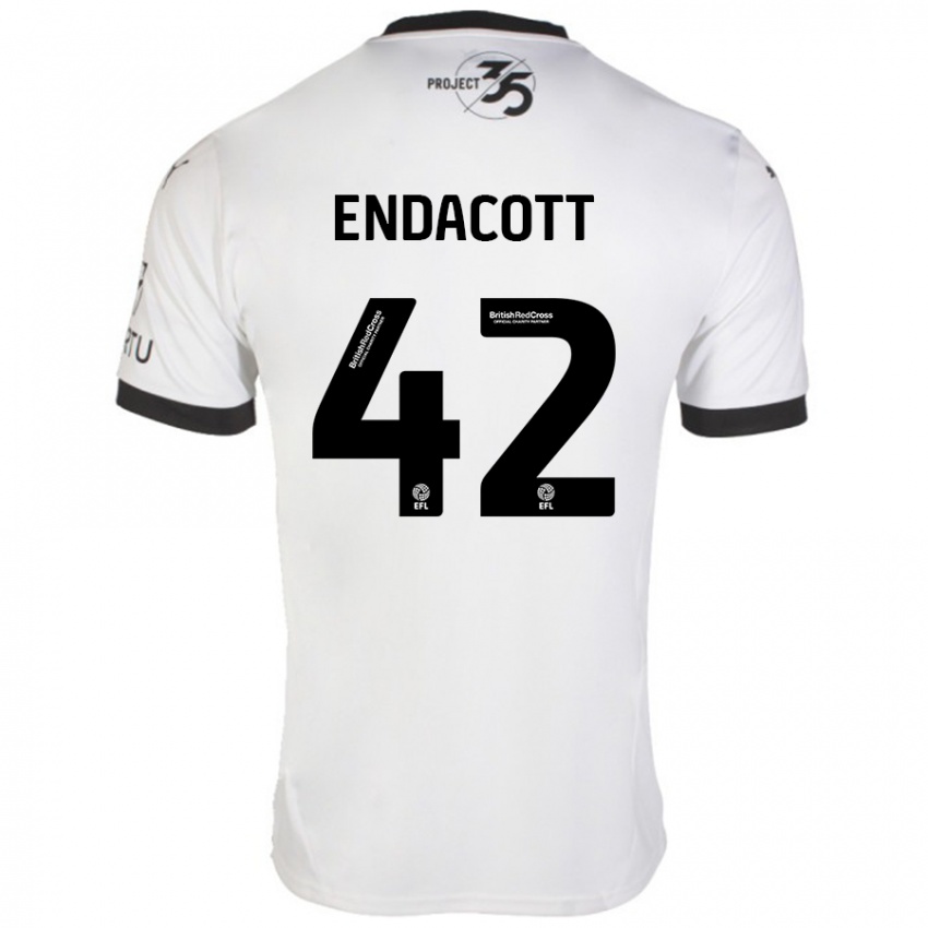 Kinderen Jack Endacott #42 Wit Zwart Uitshirt Uittenue 2024/25 T-Shirt België