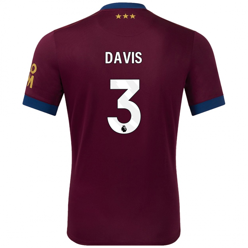 Kinderen Leif Davis #3 Bruin Uitshirt Uittenue 2024/25 T-Shirt België