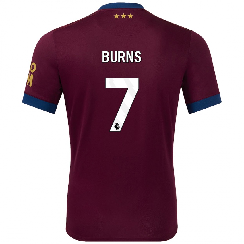 Kinderen Wes Burns #7 Bruin Uitshirt Uittenue 2024/25 T-Shirt België