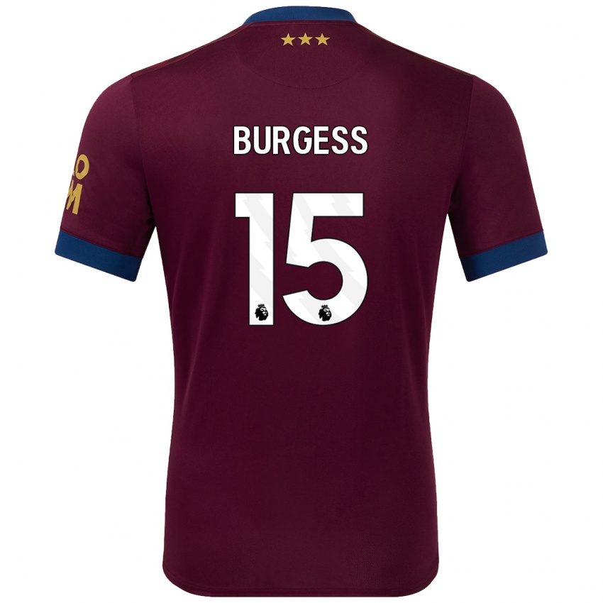 Kinder Cameron Burgess #15 Braun Auswärtstrikot Trikot 2024/25 T-Shirt Belgien