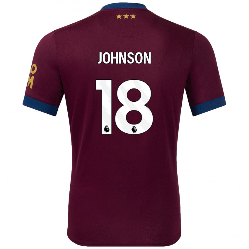 Kinderen Ben Johnson #18 Bruin Uitshirt Uittenue 2024/25 T-Shirt België