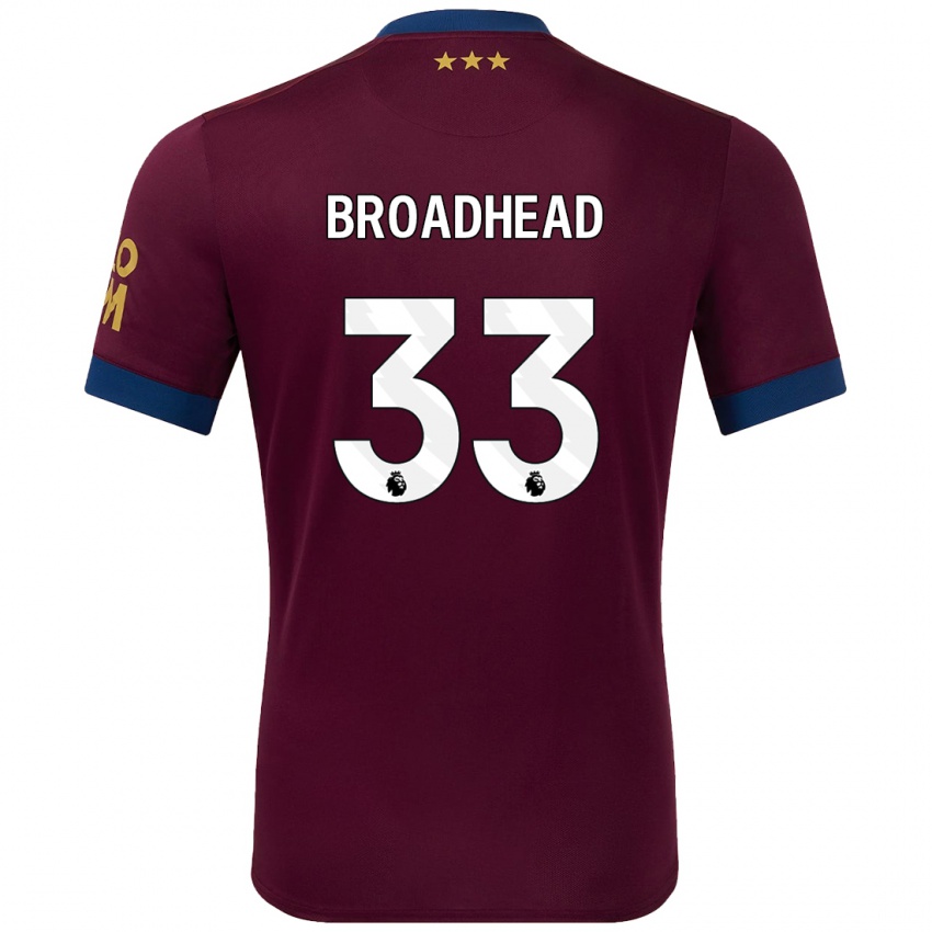 Kinderen Nathan Broadhead #33 Bruin Uitshirt Uittenue 2024/25 T-Shirt België