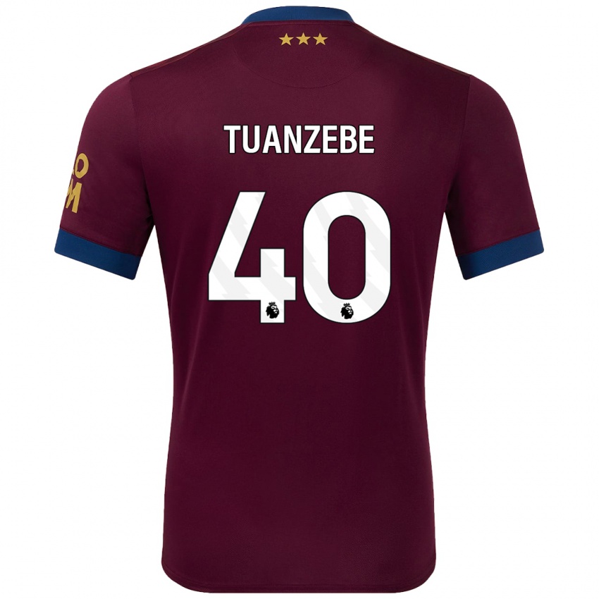 Kinderen Axel Tuanzebe #40 Bruin Uitshirt Uittenue 2024/25 T-Shirt België