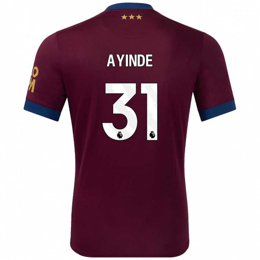 Kinderen Leon Ayinde #31 Bruin Uitshirt Uittenue 2024/25 T-Shirt België