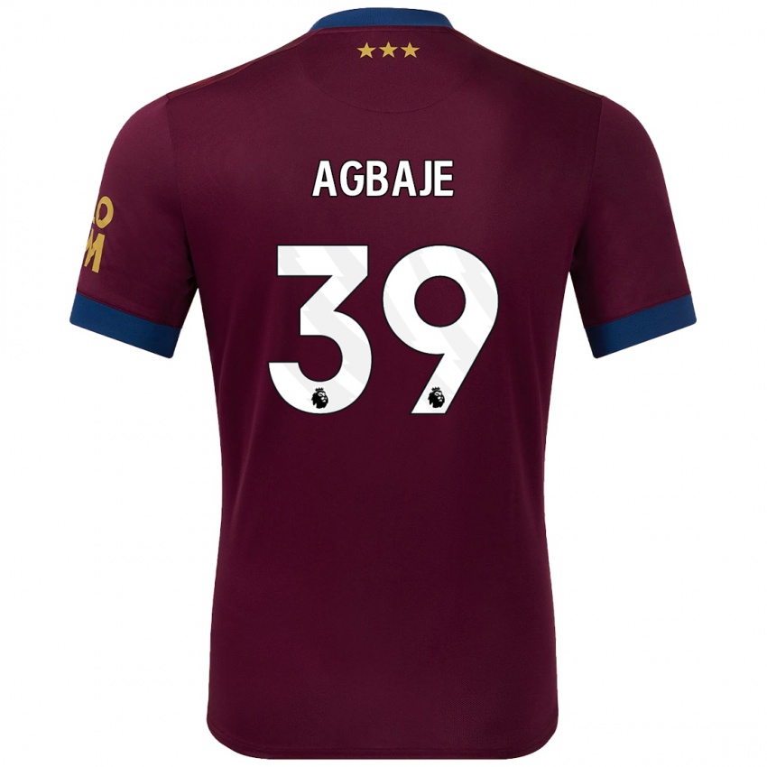 Kinder Edwin Agbaje #39 Braun Auswärtstrikot Trikot 2024/25 T-Shirt Belgien