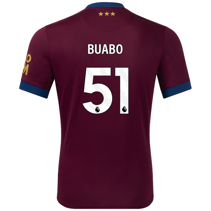 Kinderen Gerard Buabo #51 Bruin Uitshirt Uittenue 2024/25 T-Shirt België