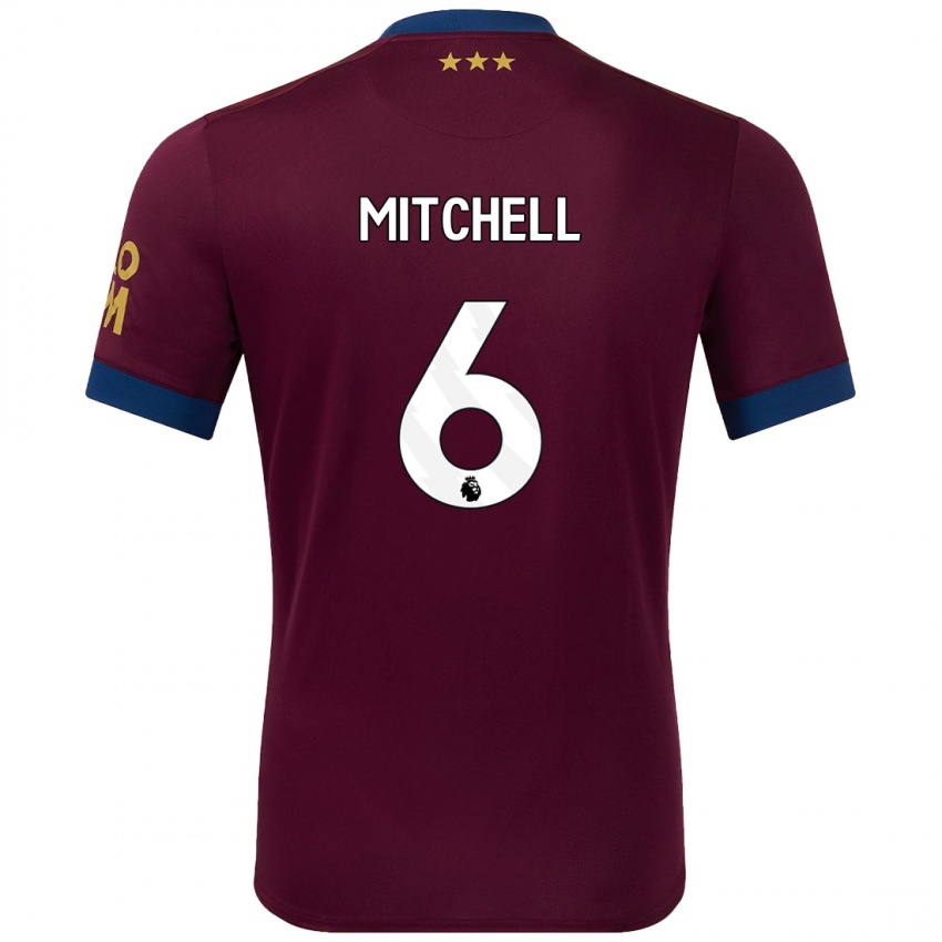 Kinderen Leah Mitchell #6 Bruin Uitshirt Uittenue 2024/25 T-Shirt België