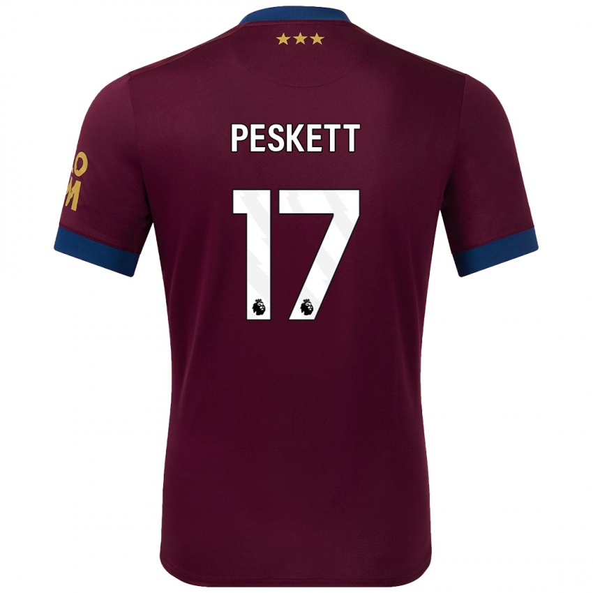 Kinderen Sophie Peskett #17 Bruin Uitshirt Uittenue 2024/25 T-Shirt België