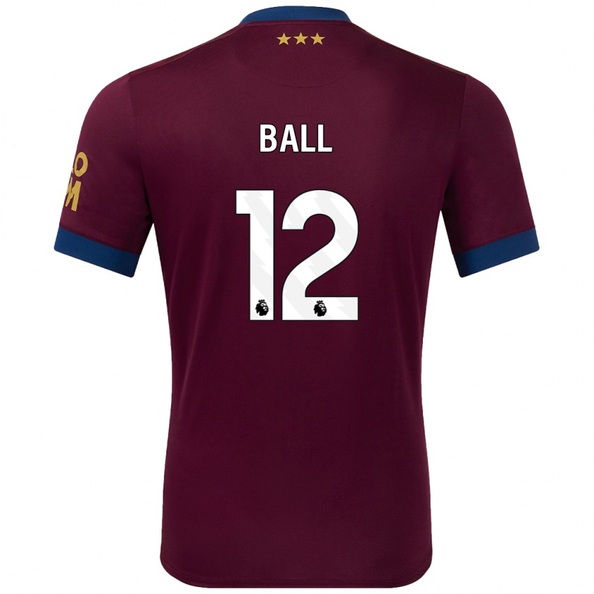 Kinderen Dominic Ball #12 Bruin Uitshirt Uittenue 2024/25 T-Shirt België