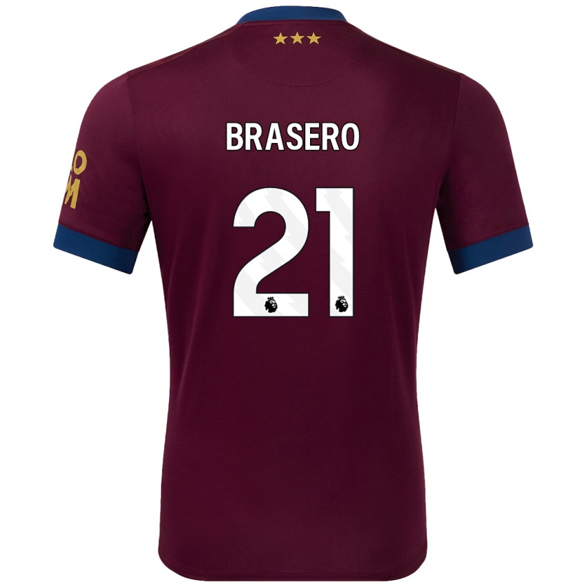 Kinderen Sarah Brasero-Carreira #21 Bruin Uitshirt Uittenue 2024/25 T-Shirt België