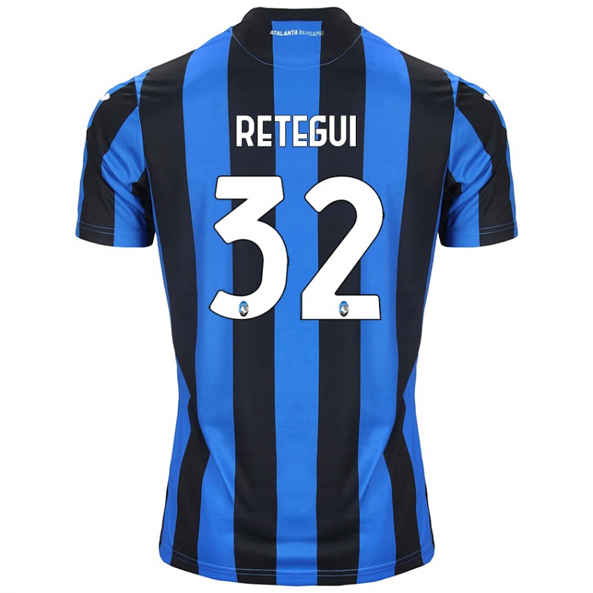 Herren Mateo Retegui #32 Blau Schwarz Heimtrikot Trikot 2024/25 T-Shirt Belgien