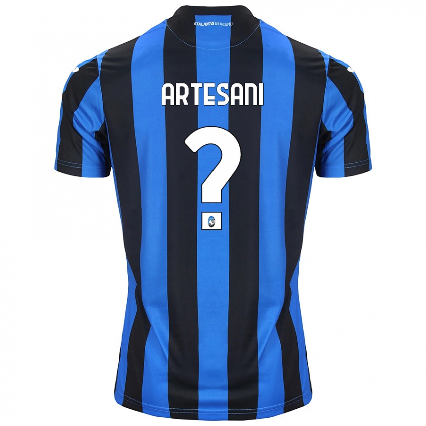 Herren Nicolò Artesani #0 Blau Schwarz Heimtrikot Trikot 2024/25 T-Shirt Belgien