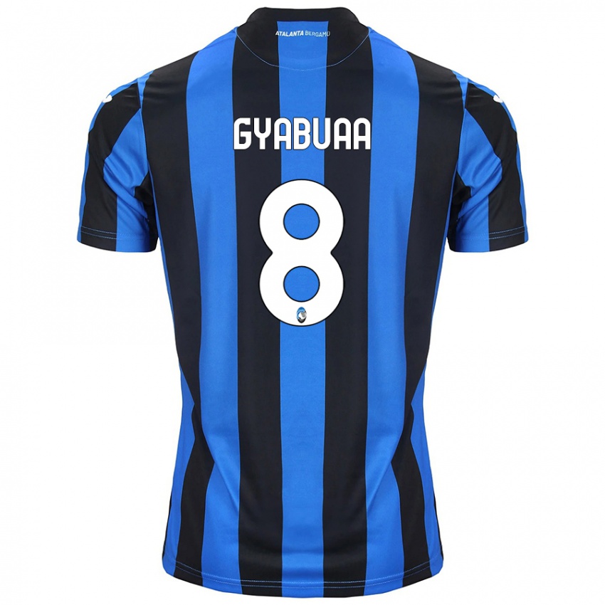 Herren Emmanuel Gyabuaa #8 Blau Schwarz Heimtrikot Trikot 2024/25 T-Shirt Belgien